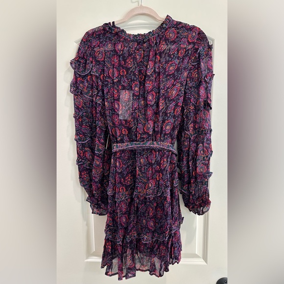 NWT Cleobella Rosalia Mini Dress in Bordeaux Floral Size Large - Picture 7 of 10